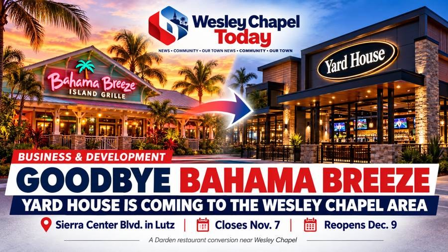Goodbye Bahama Breeze: Yard House Is Coming to the Wesley Chapel Area