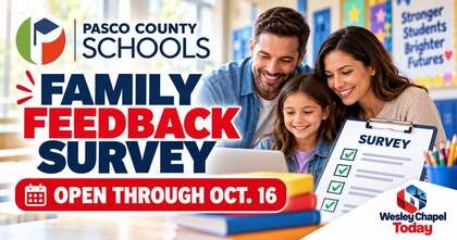 Pasco County Schools family survey is open through October 16