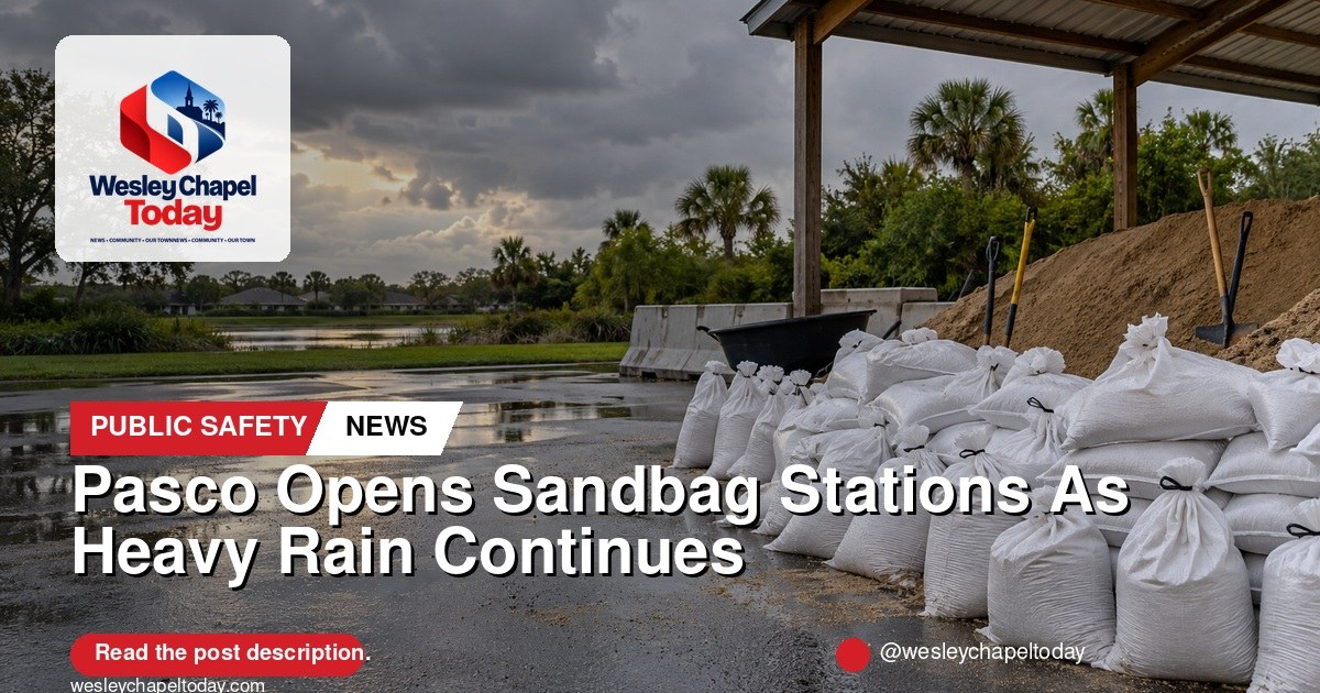 Pasco Opens Sandbag Stations As Heavy Rain Continues