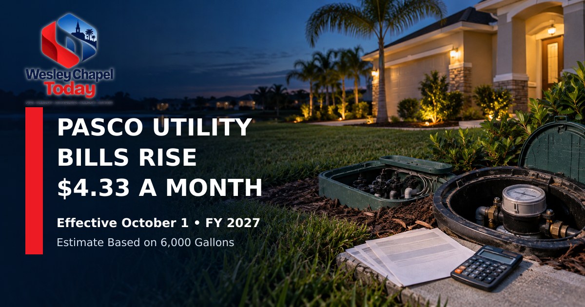 Average water and sewer bill rises $4.33 for Pasco County Utilities customers