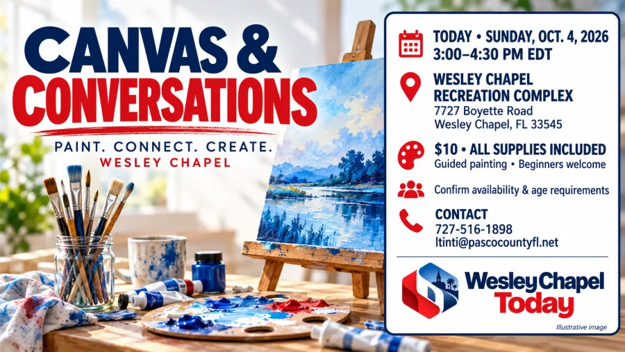 Paint and Connect: Canvas and Conversations Comes to Wesley Chapel This Afternoon