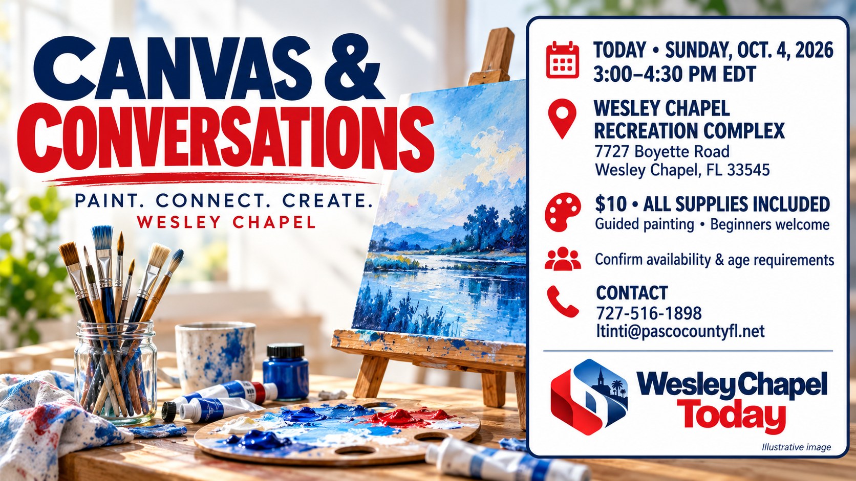 Paint and Connect: Canvas and Conversations Comes to Wesley Chapel This Afternoon