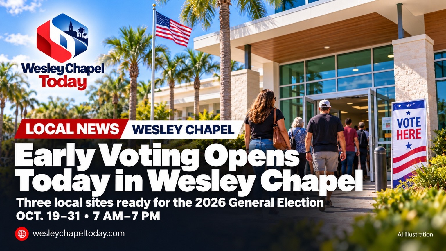 Early Voting Opens Today in Wesley Chapel: Three Local Sites Ready for the 2026 General Election