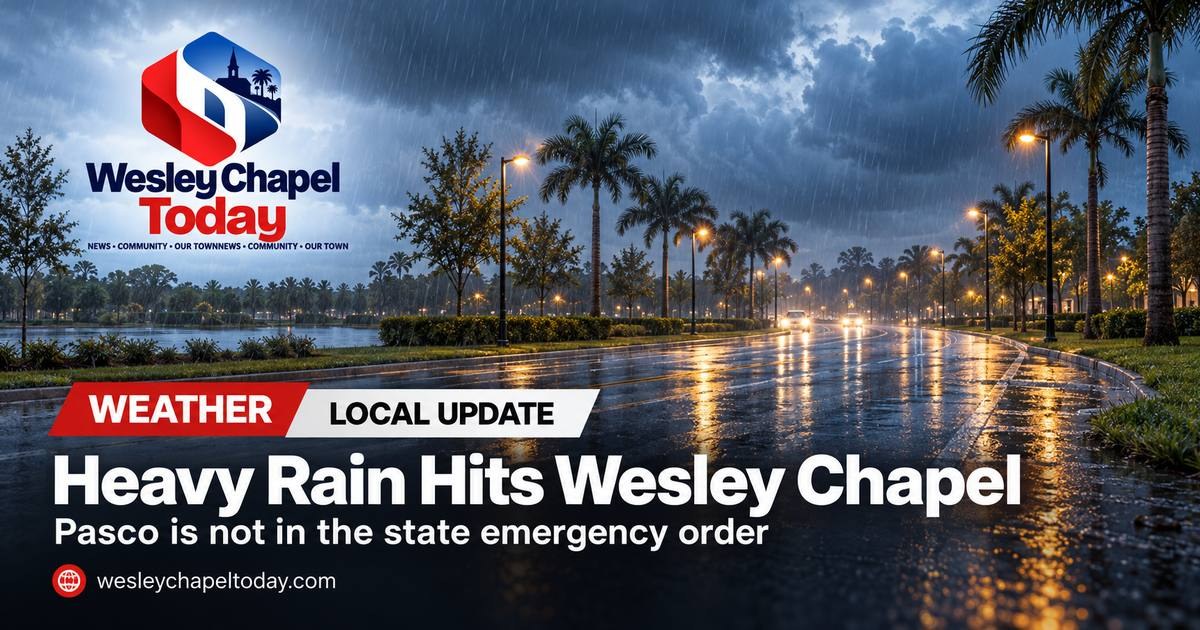 Heavy Rain Hits Wesley Chapel As Florida Prepares For Tropical Storm Isaias