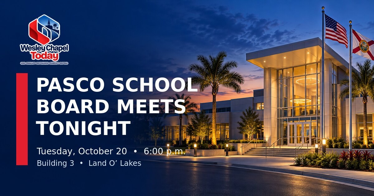 Pasco School Board meets Tuesday evening in Land O’ Lakes