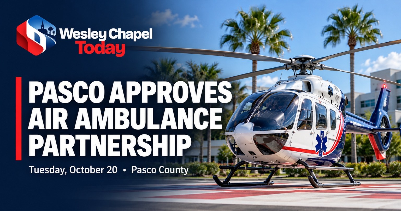 Pasco County Approves Five-Year Air Ambulance Partnership: What It Means for Wesley Chapel