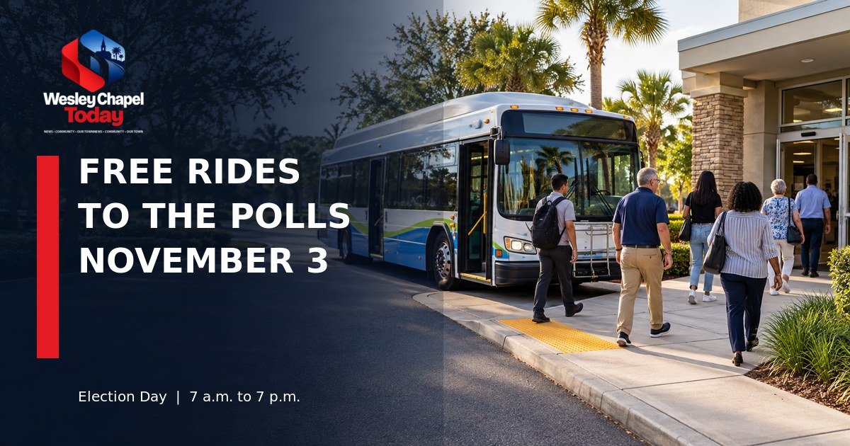 GoPasco terá ônibus gratuitos no Election Day: o que os eleitores de Wesley Chapel precisam saber