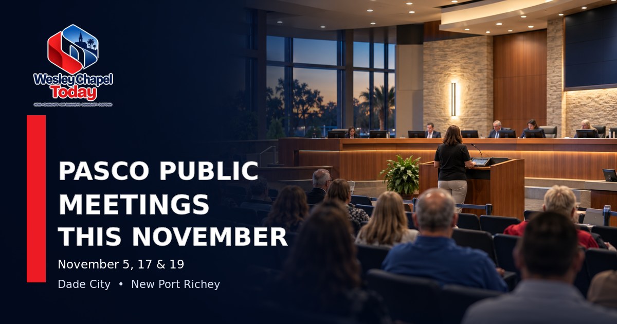 Pasco Releases November Public Hearing Schedule: How Residents Can Participate
